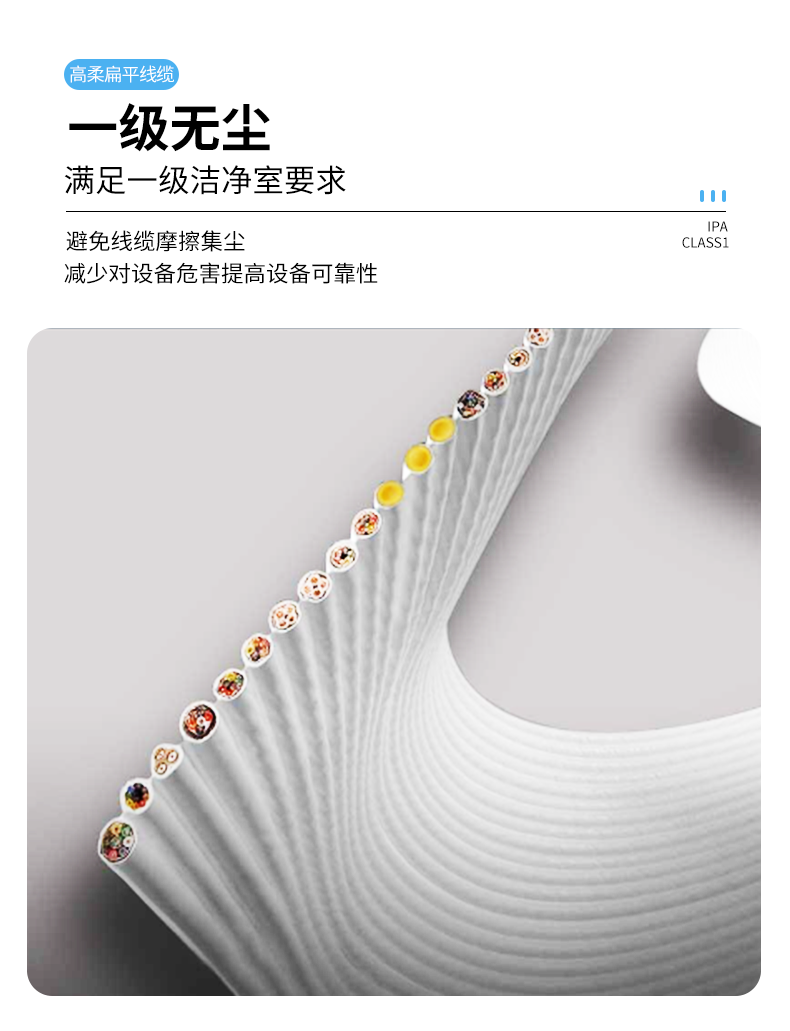 廣柔替代進口光刻機半導(dǎo)體設(shè)備FFC扁平電纜可以達(dá)到百級潔凈要求